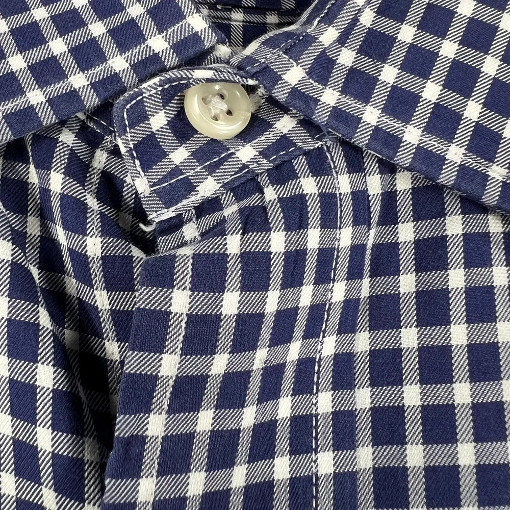 Polo Ralph Lauren Shirt Mens XL Blue Check Long Sleeve Button Up Curham Sport